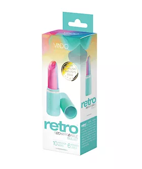 VeDO Retro Rechargeable Bullet Lip Stick Vibe Turquoise