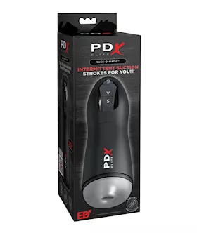 PDX Elite SuckOMatic Vibrating Stroker FrostedBlack