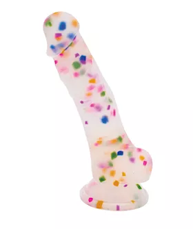 Natalie039s Toy Box CockAPalooza Confetti Silicone Suction Dildo
