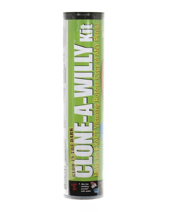 Clone-a-willy Kit Vibrating Glow In The Dark - Green