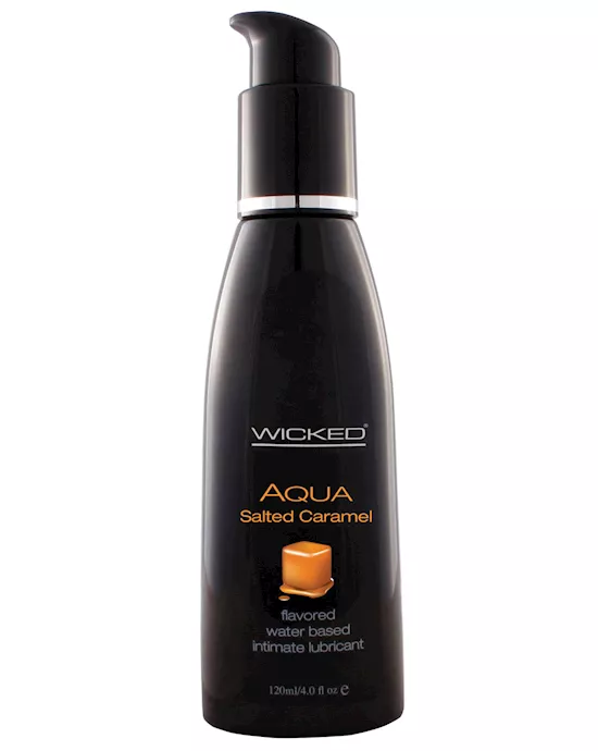 Wicked Sensual Care Aqua Water Based Lubricant - 4 oz Salted Caramel