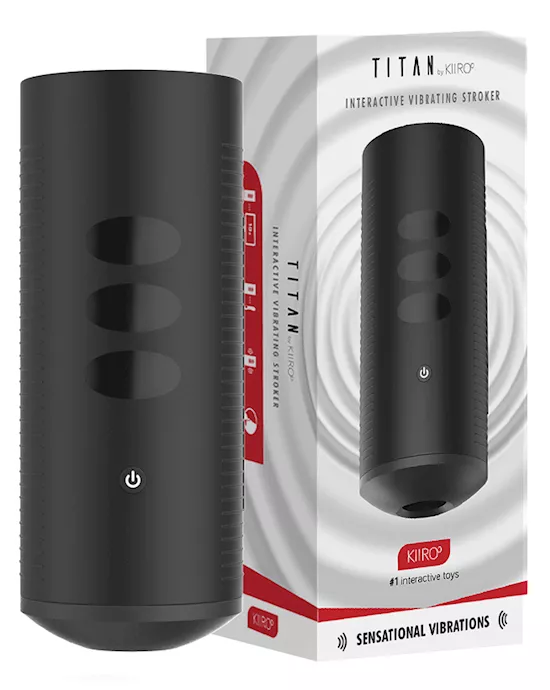 Kiiroo Titan Interactive Vibrating Stroker - Black