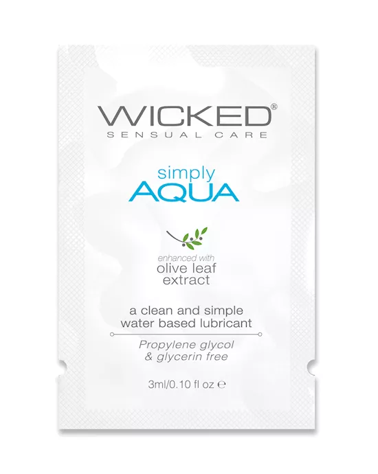 Wicked Sensual Care Simply Aqua Water Based Lubricant - .1 oz
