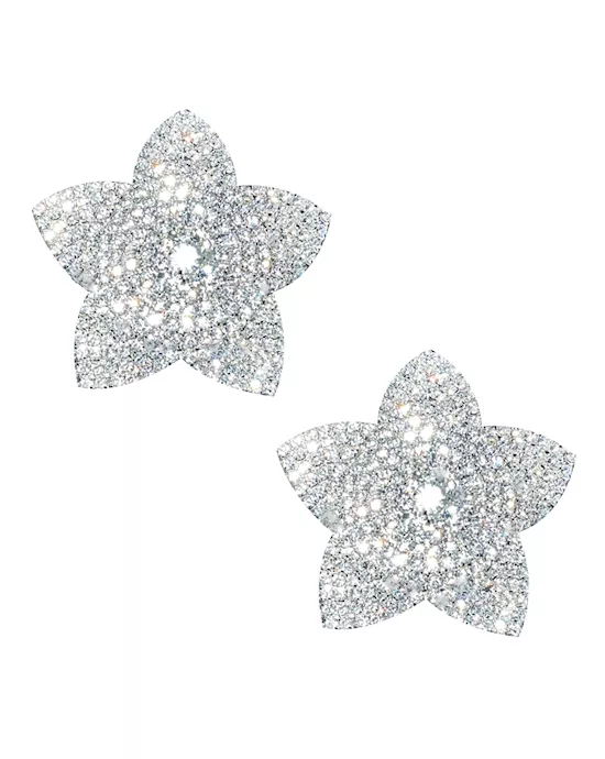 Neva Nude Burstin Blooms Crystal Jewel Reusable Silicone Nipple Pasties - Clear O/s