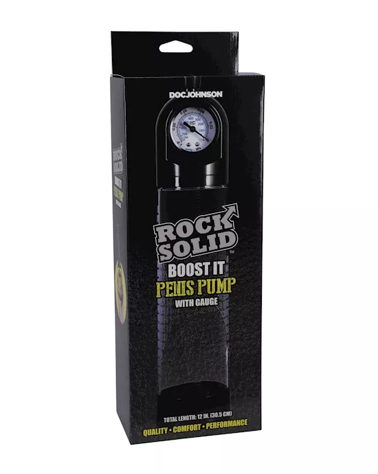 Rock Solid Boost It Penis Pump W/gauge